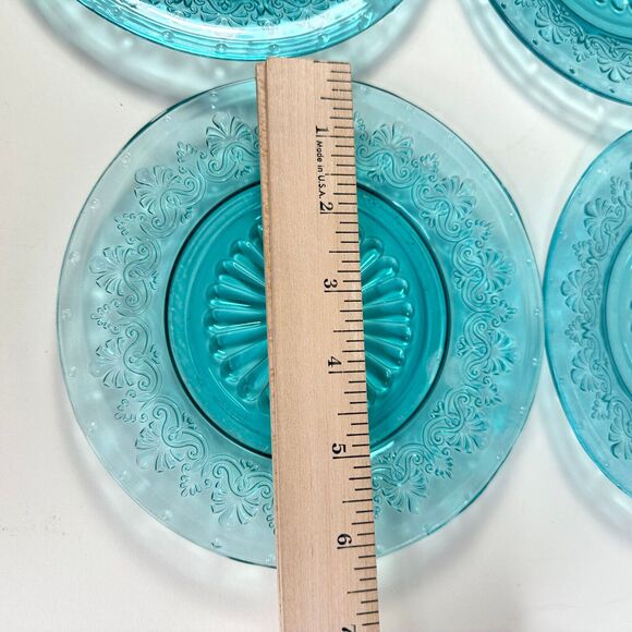 Pioneer Woman Turquoise Amelia Dessert Plates Set of 4 - Picture 7 of 7